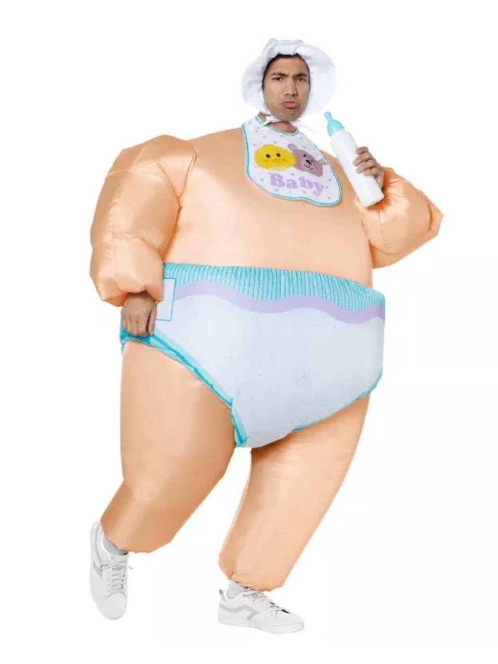 Adult Baby Inflatable Costume Halloween Diaper Gender Reveal Party One Size